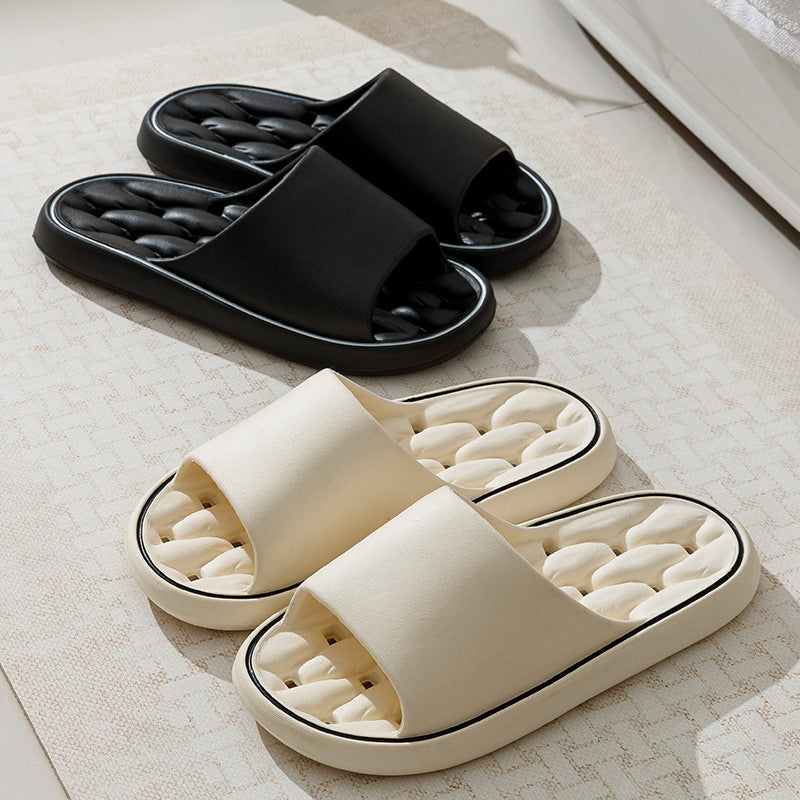 Unisex Non-Slip EVA Bathroom Slippers | Waterproof Hollow Thick Sole House Shoes
