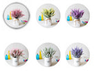 1 Bundle Artificial Lavender Fake Flowers Wedding Bouquet Home Kitchen Office Table Centerpieces Arrangements Decor