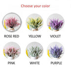 1 Bundle Artificial Lavender Fake Flowers Wedding Bouquet Home Kitchen Office Table Centerpieces Arrangements Decor