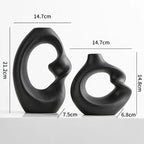 Nordic Instagram Style Simple Ceramic Vase Decoration Light Luxury High Sense Home Living Room Office Decorations