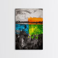 Abstract Horizon, Modern Landscape, Colorful Art, Contemporary Painting, Canvas Print, Home Office Decor, Bold Statement Piece
