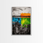 Abstract Horizon, Modern Landscape, Colorful Art, Contemporary Painting, Canvas Print, Home Office Decor, Bold Statement Piece