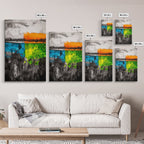 Abstract Horizon, Modern Landscape, Colorful Art, Contemporary Painting, Canvas Print, Home Office Decor, Bold Statement Piece