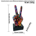 Internet celebrity graffiti gesture ornaments, home living rooms, offices, desktop exhibition halls, resin handicrafts, decorative products