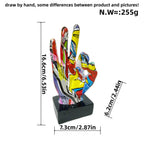 Internet celebrity graffiti gesture ornaments, home living rooms, offices, desktop exhibition halls, resin handicrafts, decorative products