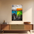 Abstract Horizon, Modern Landscape, Colorful Art, Contemporary Painting, Canvas Print, Home Office Decor, Bold Statement Piece