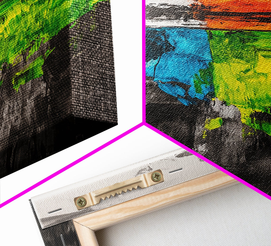 Abstract Horizon, Modern Landscape, Colorful Art, Contemporary Painting, Canvas Print, Home Office Decor, Bold Statement Piece