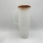 Hailey Brook Designs 32oz or 40oz Sublimation Clear or Frost Glass Tumbler, Mug, Cup With Bamboo Lid and Straw
