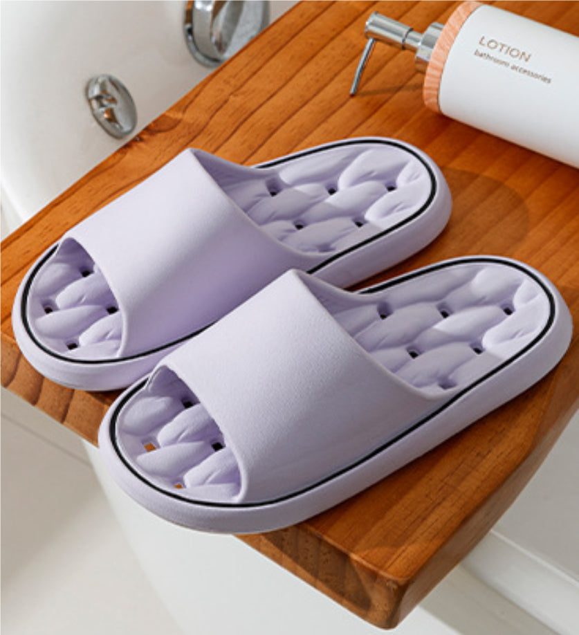 Unisex Non-Slip EVA Bathroom Slippers | Waterproof Hollow Thick Sole House Shoes
