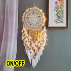 Big Dream Catcher Hanging/Light Decoration Dream Catcher Moon Dream Catcher Room Home Decor Dream Catcher Gifts For Mom Friends Women Girls Wall Decor Bedroom Decoration