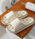 Unisex Non-Slip EVA Bathroom Slippers | Waterproof Hollow Thick Sole House Shoes