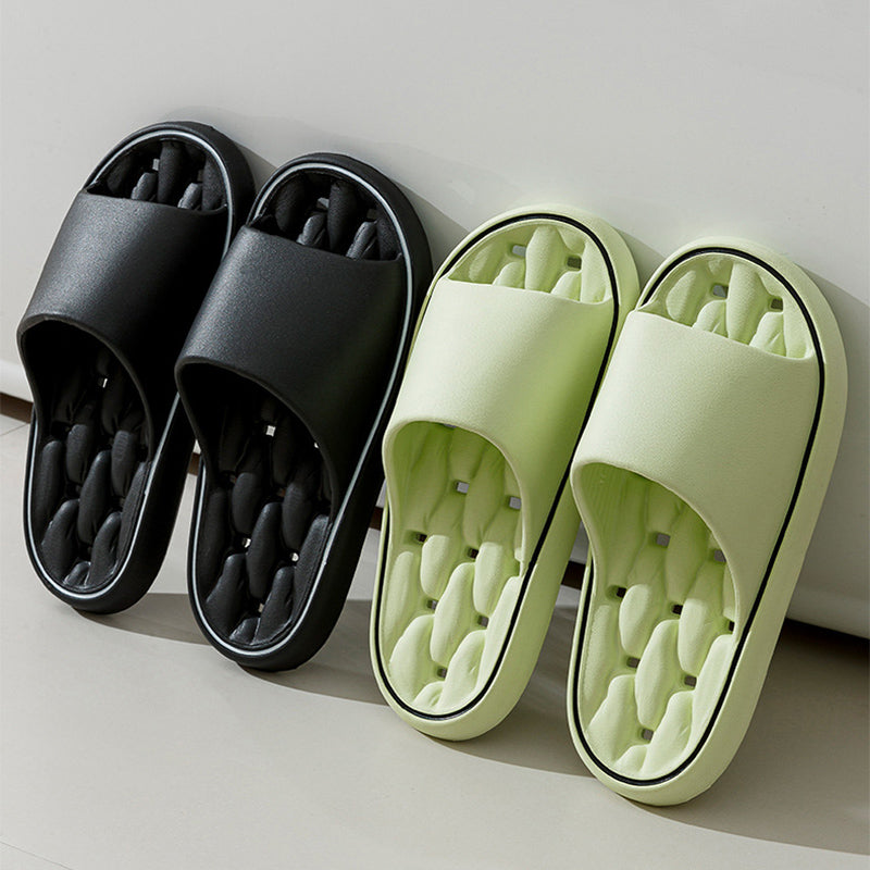 Unisex Non-Slip EVA Bathroom Slippers | Waterproof Hollow Thick Sole House Shoes