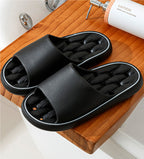 Unisex Non-Slip EVA Bathroom Slippers | Waterproof Hollow Thick Sole House Shoes