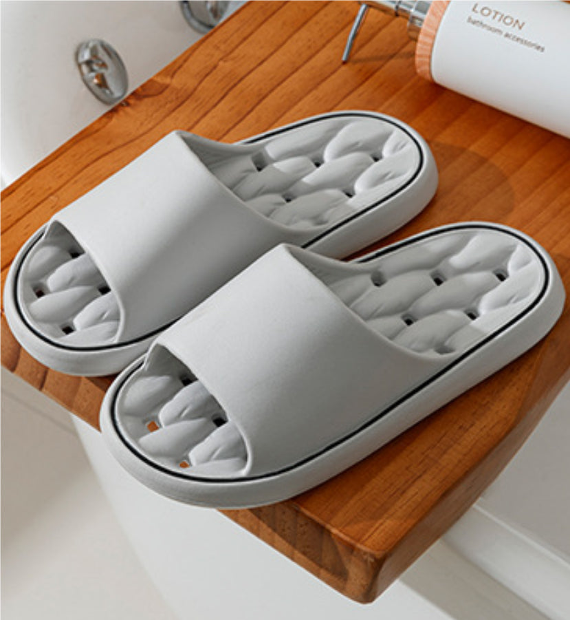 Unisex Non-Slip EVA Bathroom Slippers | Waterproof Hollow Thick Sole House Shoes