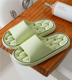 Unisex Non-Slip EVA Bathroom Slippers | Waterproof Hollow Thick Sole House Shoes