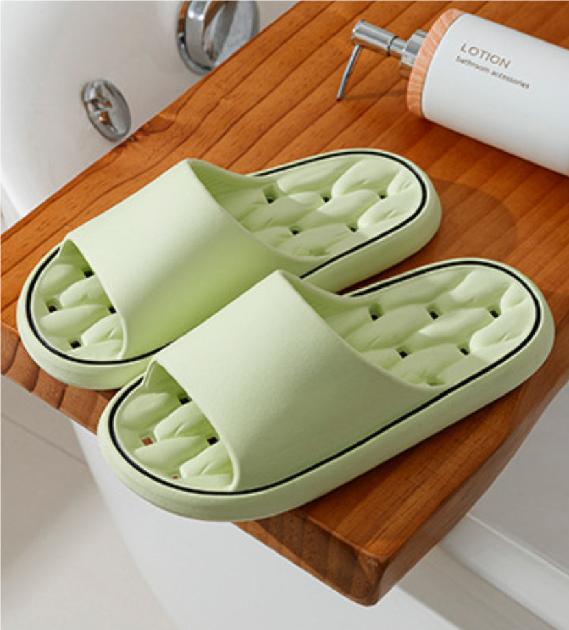 Unisex Non-Slip EVA Bathroom Slippers | Waterproof Hollow Thick Sole House Shoes