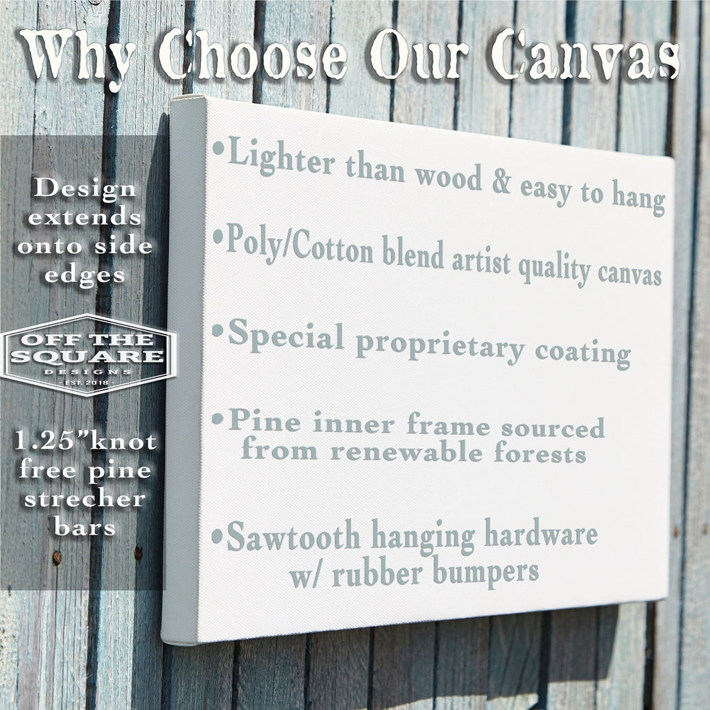 Personalized Antique Kitchen Signs - Vintage Rustic Metal Look Canvas Wall Decor