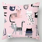 Pink Feather Pillowcase Decorative Sofa Cushion Case Bed Pillow Cover Soft Decorative Square Throw Pillow Cover Cushion Covers Pillow Case Home Decor Decorations for Sofa Couch Bed Chair Home Decor Car Cushion Cover Cute Pillow Case 45X45CM