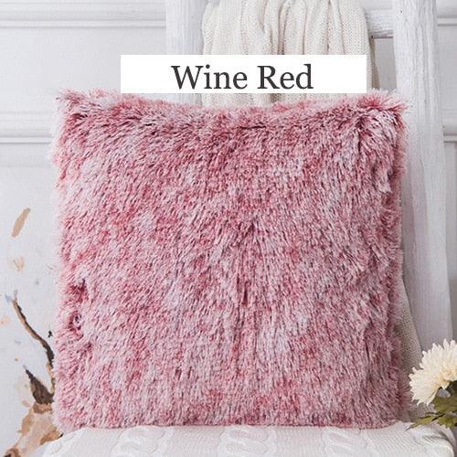 Soft Fur Plush Shaggy Fluffy Pillow Cover Decorative Cushion Covers For Home Living Room Sofa Decor Luxury Faux Fur Throw Pillow Cover Decorative Plush Pillow Case Cushion Cover Shell for Sofa Bedroom Car 43x43cm